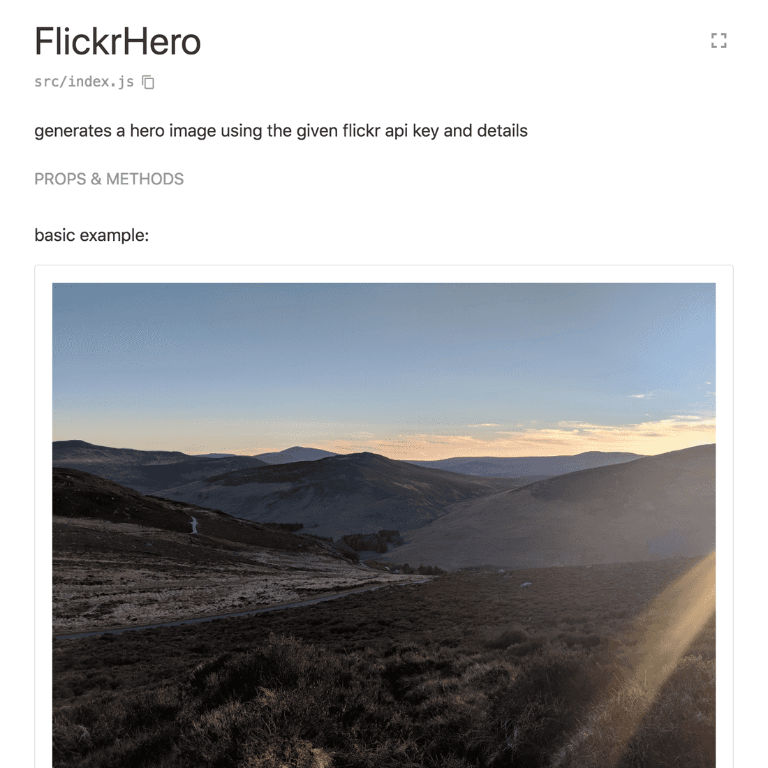 React Flickr Hero